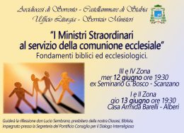 Locandina Formazione Ministri straordinari